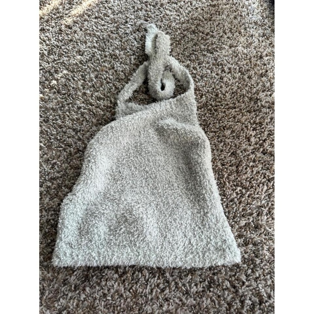 SKIMS Cozy Knit Bralette Top Light Gray L XL Soft Lounge Sleepwear